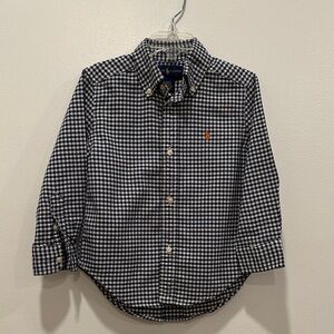 Ralph Lauren Navy and White Gingham Shirt